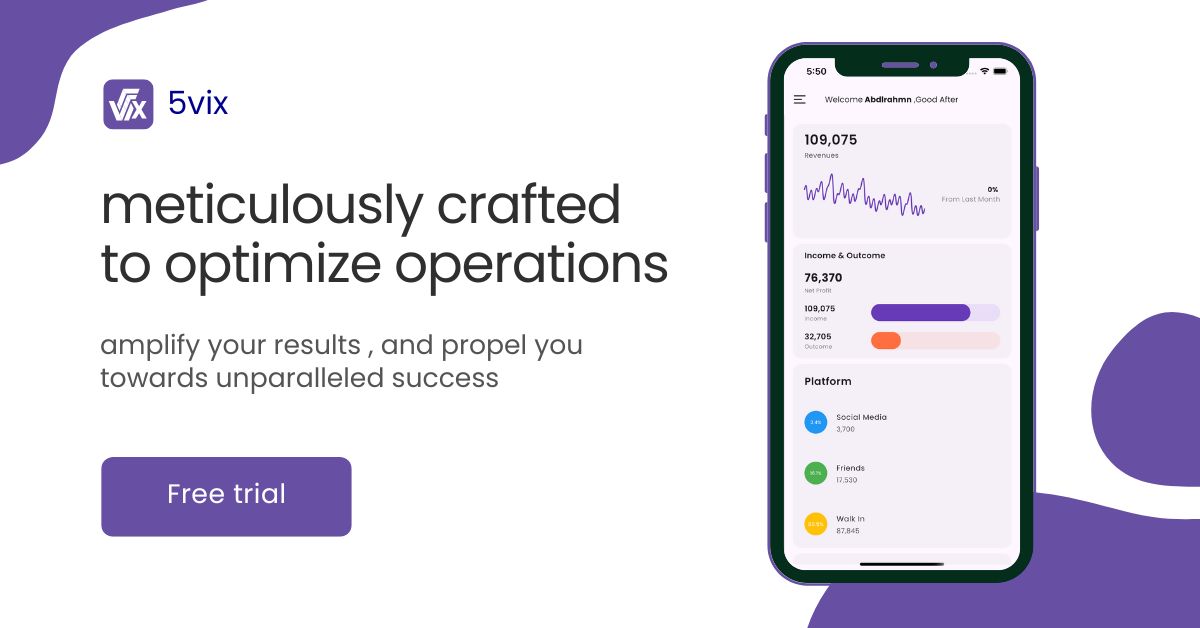5vix Gym Management App